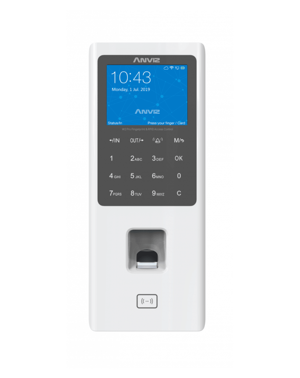 ANVIZ W2 Pro Color Screen Fingerprint & RFID Access Control - eTOP Trading LLC